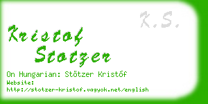kristof stotzer business card